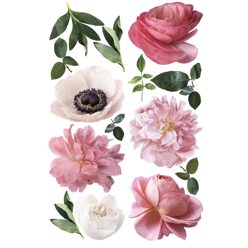 Autocollant pour fenêtre mixed rose jardin
