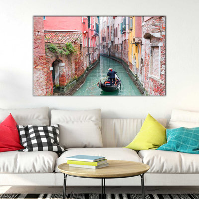 « narrow canal », reproduction de photo sur toile