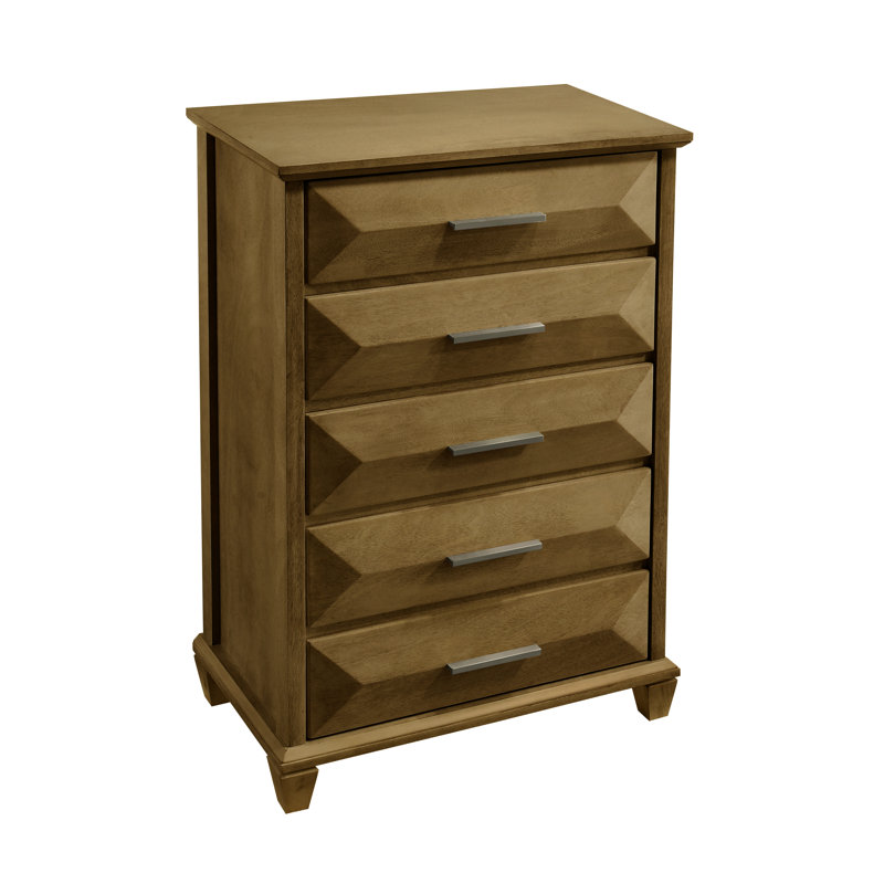Commode 5 tiroirs Claypoole, Chêne antique