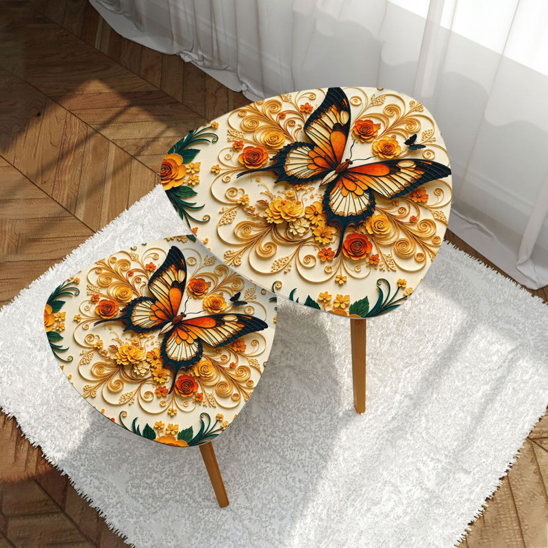 Ensemble de 2 tables basses gigognes Triangle