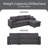 Upholstered L-Shaped Sectional Right Hand Facing