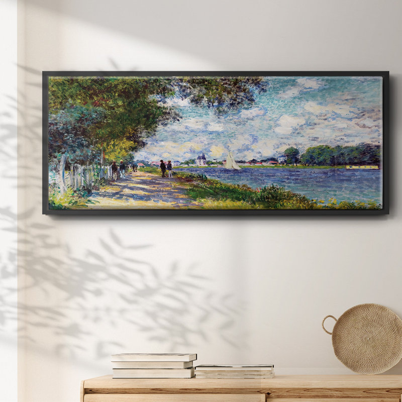 La seine à Argenteuil, 1875 - toile encadrée, H 20 po x l 50 po