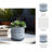 Contemporary Dotted Ceramic Planter with Saucer-303800574-303800573