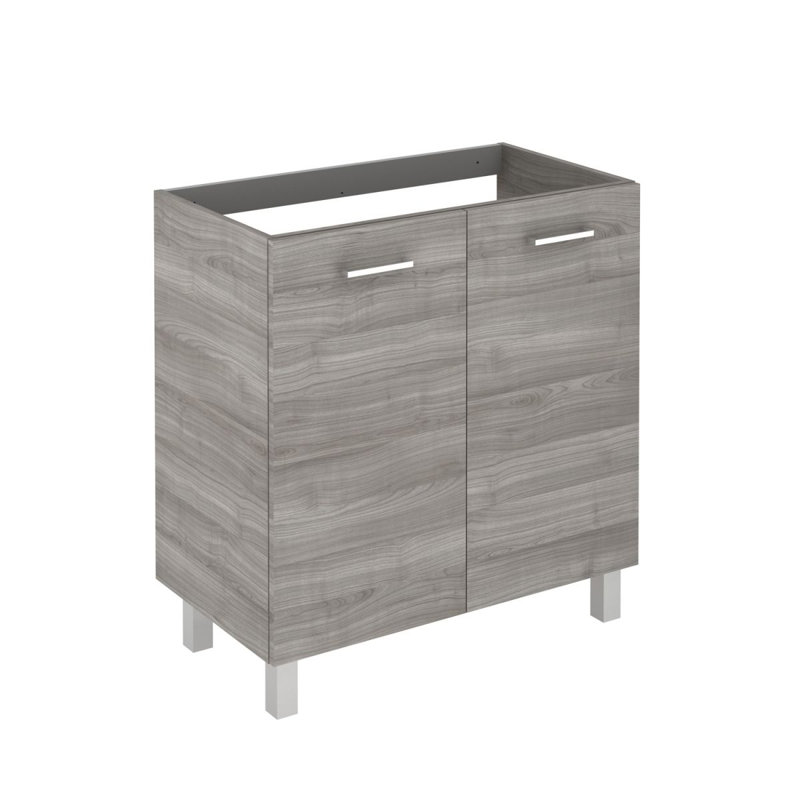 Ensemble de meuble-lavabo simple avec miroir Logic, Gris sable, 32"