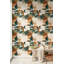 Papier peint vert discret Mid Century-130031280