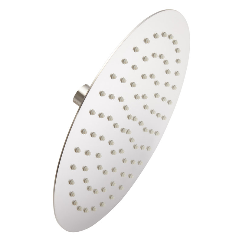 10" Contemporary Low Profile Rainfall Shower Head 2.5 GPM, Brushed Nickel