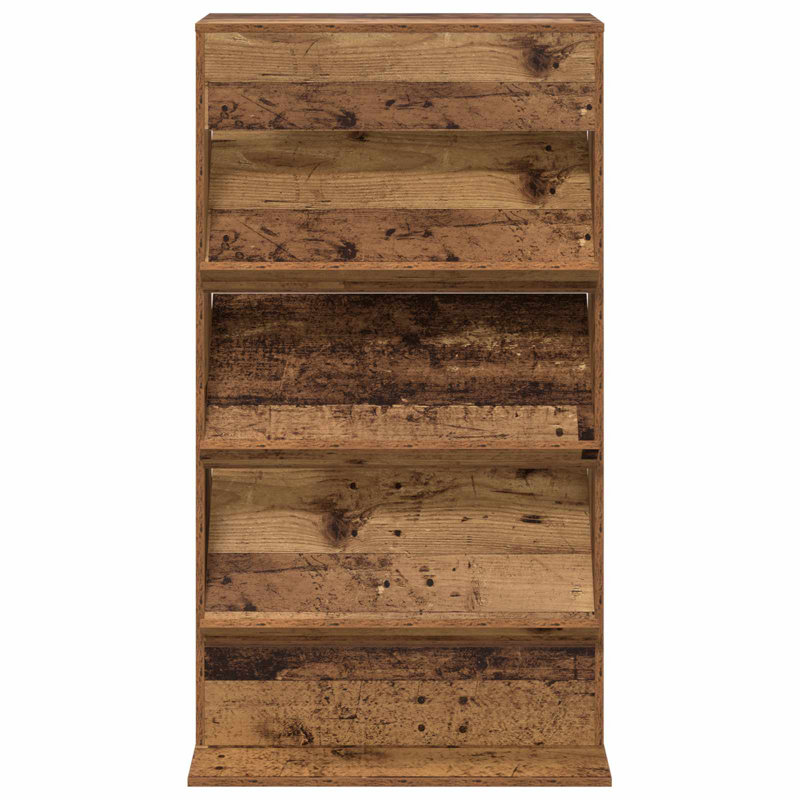 Wood Free Standing Magazine Rack, Old Wood