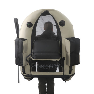 Lightweight Inflatable Fishing Boat with Adjustable Seat, Oxford Cloth Float Tube, 286lbs Load Capacity Raft for Water Sports