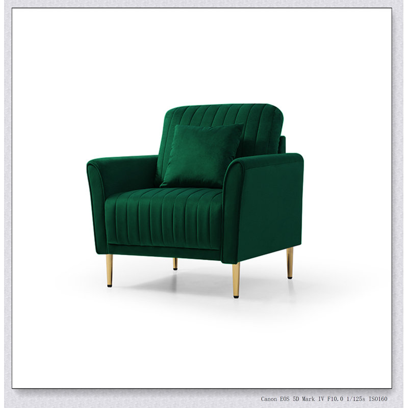 Fauteuil de salon en velours Channel