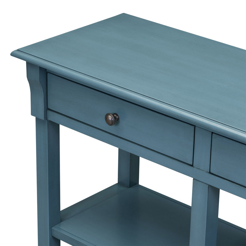 Retro Console Table/Sideboard With Ample Storage, Navy
