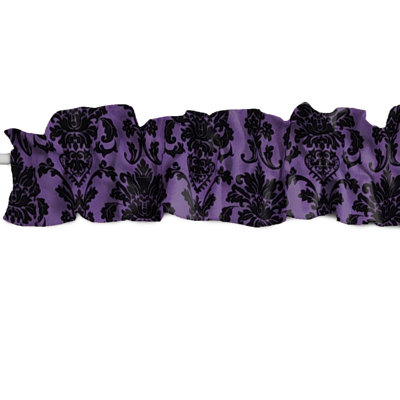 Floral Poplin Damask Curtain Sleeve Topper Window Valance