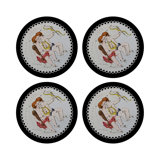 Zodiac Gemini Vegan Leather Round Pebble Placemat
