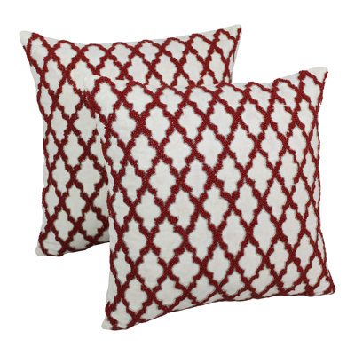 Coussin décoratif en coton à motif marocain