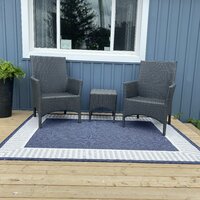 Garrettsville Animal Print Flatweave Navy Indoor / Outdoor Area Rug Three Posts Rug Size: Rectangle 5'3 x 7'3