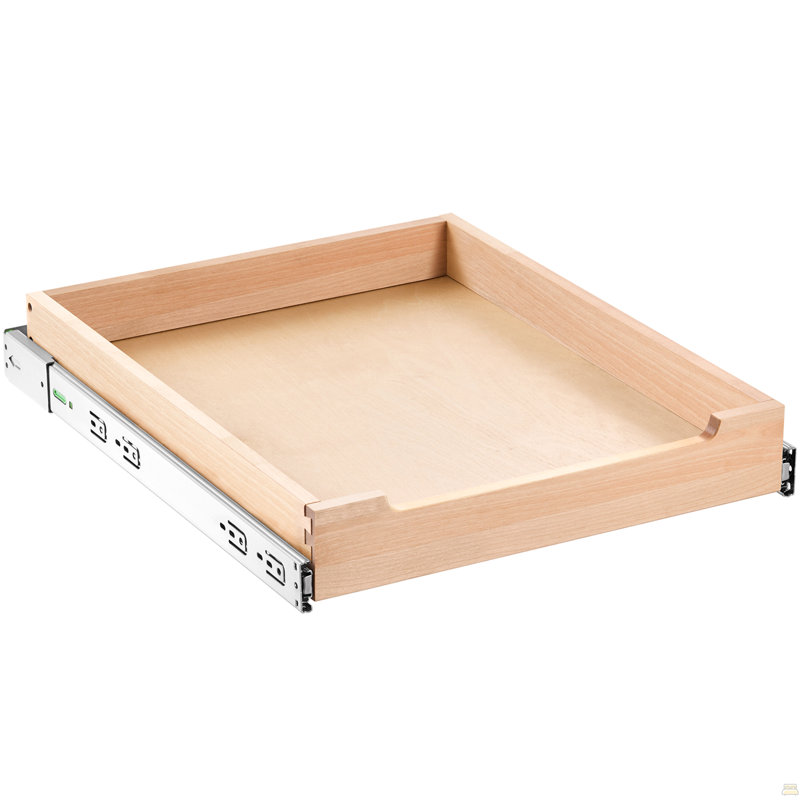 Pull Out Cabinet Organizer Soft Close Slide Out Shelf Wood Drawer
