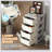 Qaba 4 Tier Kids Storage Unit, 4 Drawer Chest Toy Organizer With Large Capacity Bins For Children's Rooms, Cream White-2081714399