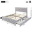 Farlow Upholstered Linen Drawers Bed Frame-560954707-560954716