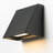 LED Hardwired Matte Black Ourdoor Wall Light