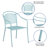 Chanea Curved Back Steel Patio Arm Chair-1554227617