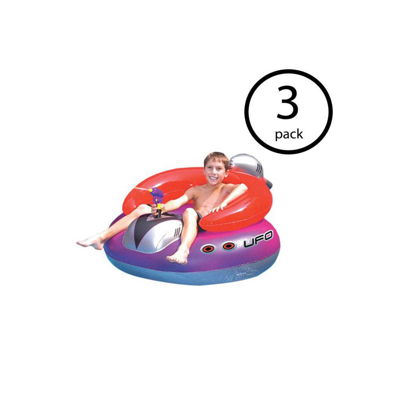 Flotteur gonflable pour chaise de piscine Swimline UFO Squirter (paquet de 3)
