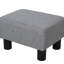 Repose-pieds gris, tissu en lin et pieds en plastique pour le salon Repose-pieds gris confortable