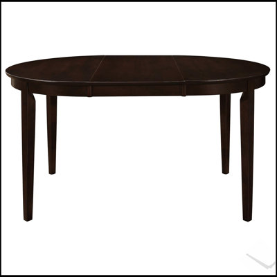 Table de salle à manger ovale avec rallonge Cappuccino pour une salle à manger polyvalente et élégante
