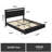 3-Piece Bedroom Sets, Floating Bed Frame with LED Headboard and 2 3-Drawer Nightstand Set-447775932-447775934