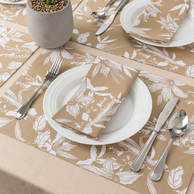 Serviette de table 100% coton sahrye, Taupe