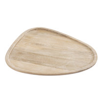 Arooj Round Black Walnut Solid Wood Tray Loon Peak Size: 2.4 H x 26 W x 26 D