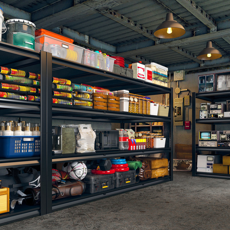 Étagère de garage Musema, tablettes de rangement 3000 lb, étagère réglable en métal à 5 niveaux