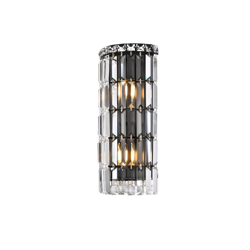 Plafonnier encastré chromé à 2 lumières à intensité variable, H 16 po x l 8 po x P 4 po