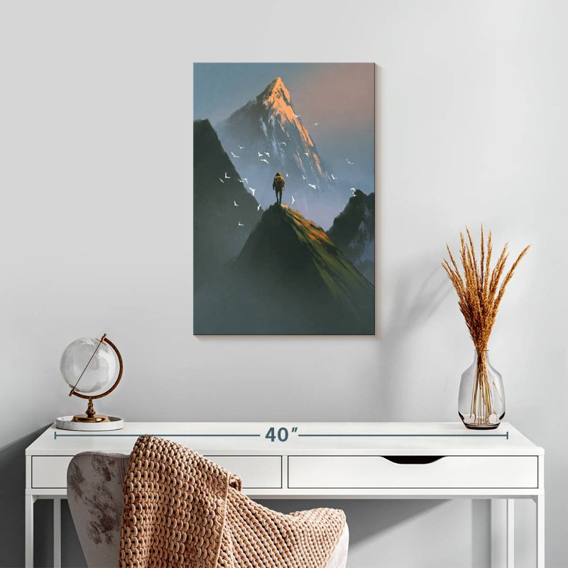 Senne Man On Mountain, 24" H x 16" W