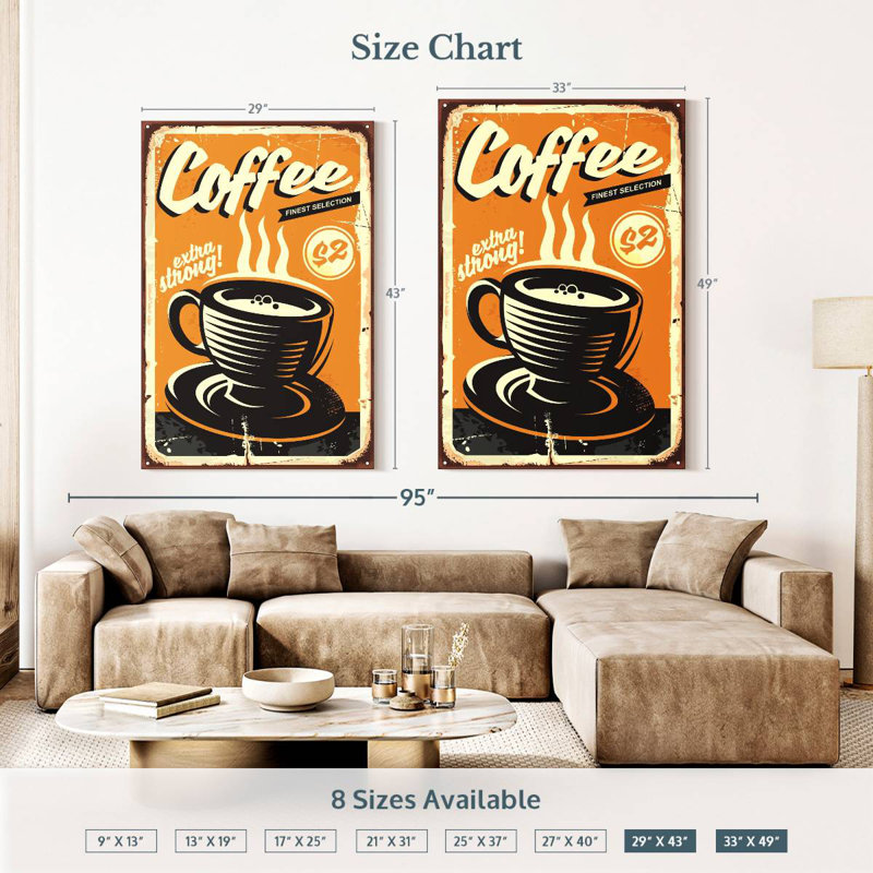 Yarlin Coffee Finest Selection, 51" H x 34" W