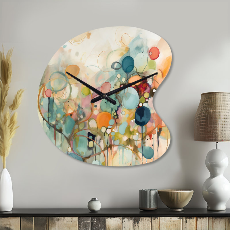 Rose bleu, minimalisme, fluidité I - Minimalisme, horloge murale, Petit