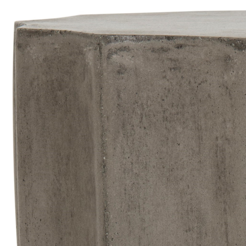Fordwich Concrete Top End Table, Dark grey