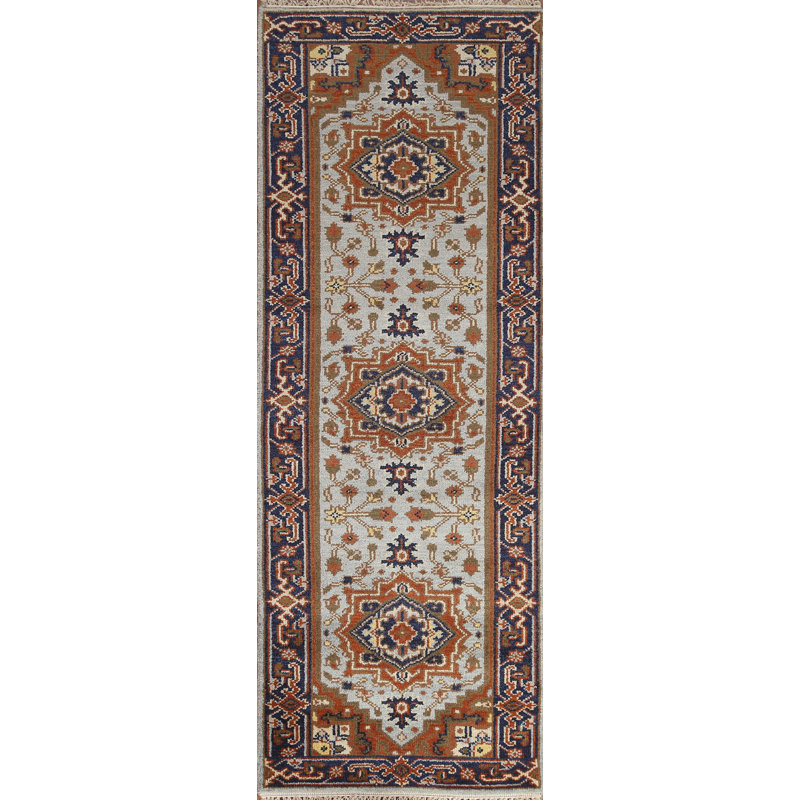 Tapis de couloir géométrique Heriz Serapi 3X8