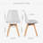 Set of 4 Modern Elegant Shell Upholstered Dining Chairs, Wooden Kitchen Chair-355146218