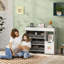 Rangement pour jouets avec 9 boîtes amovibles, bibliothèque pour enfants, blanc