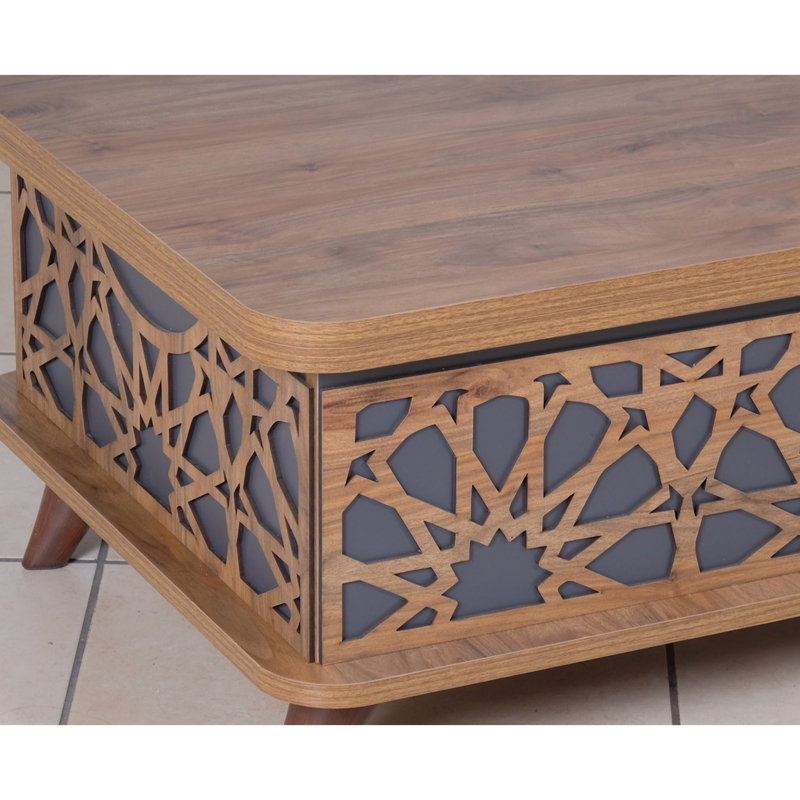 Contemporary Living Room Essential - Adjustable Height Coffee Table Rectangular With