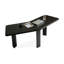 Bureau en bois massif noir courbé-1900087422