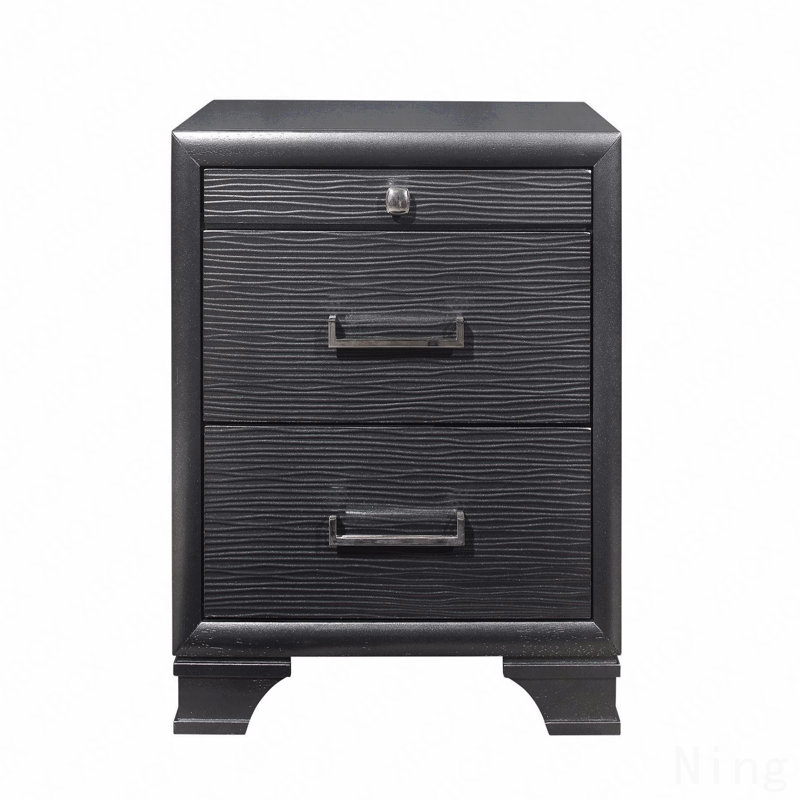 Table de chevet grise, Gris