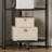 Six-Tier Corner Shelving Unit, 67.4 Inches, Black, Narrow Design, Metal Frame, Wood Construction, With LED Light. Suitable For Corner Use In Living Room Or Bedroom.-794967736
