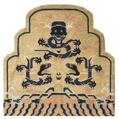 Antique Ningxia Chinese Allover Hand Knotted Pile Rug