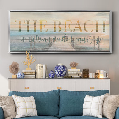 The Beach is- Toile encadrée