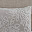 Housse de couette en coton et chenille pour lit très grand / très grand - gris chaud et floral