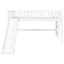 Lit mezzanine pleine grandeur avec glissade en blanc - Fabrication et délice enchanteur-1198177373-1198177374