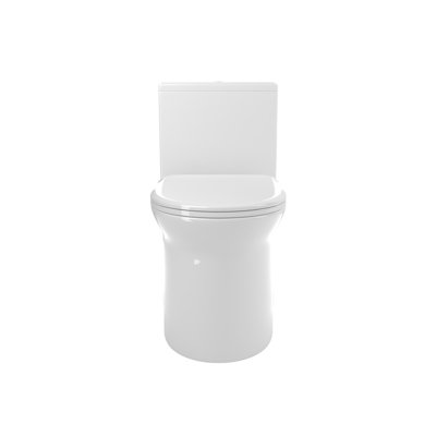 1.1/1.6 GPF Extended Comfortable Height Ultra Quiet Floor Standing Integrated Toilet, Ceramic Material, White