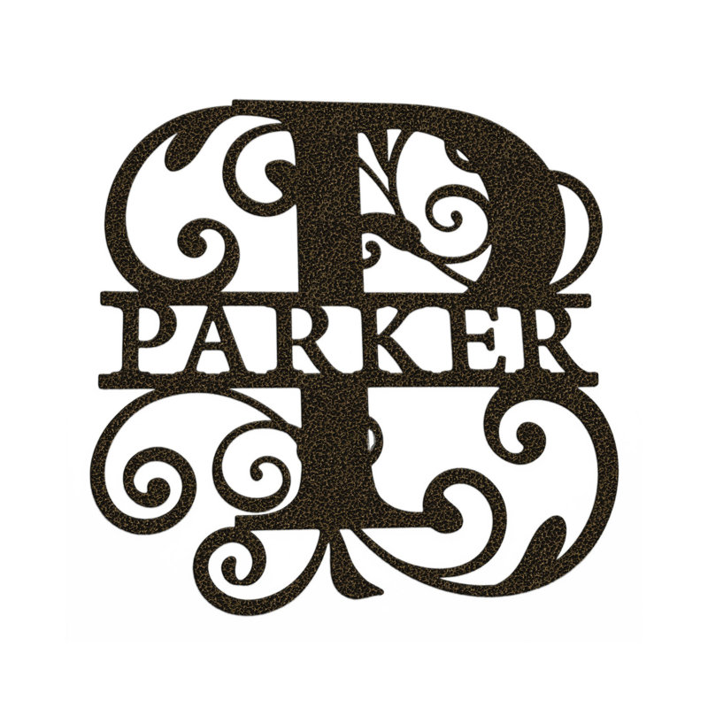 Décoration murale 32 "Anbut, Brun foncé, Lettre P, Oui