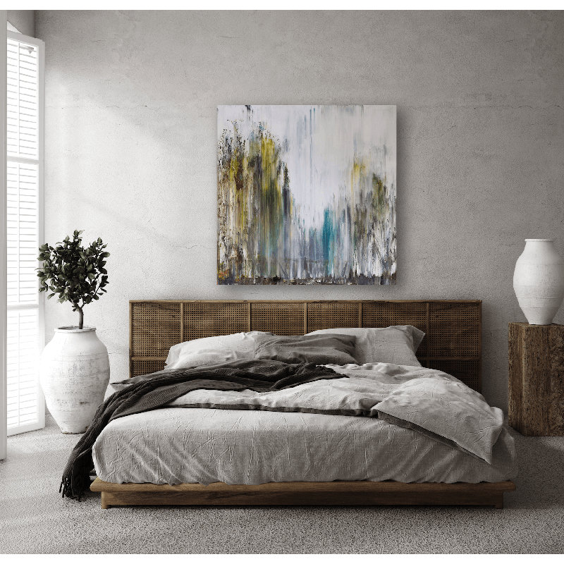 Pathways - Artist Enhanced Canvas Print, 20" H x 20" W x 1.75" D, White Framed Canvas