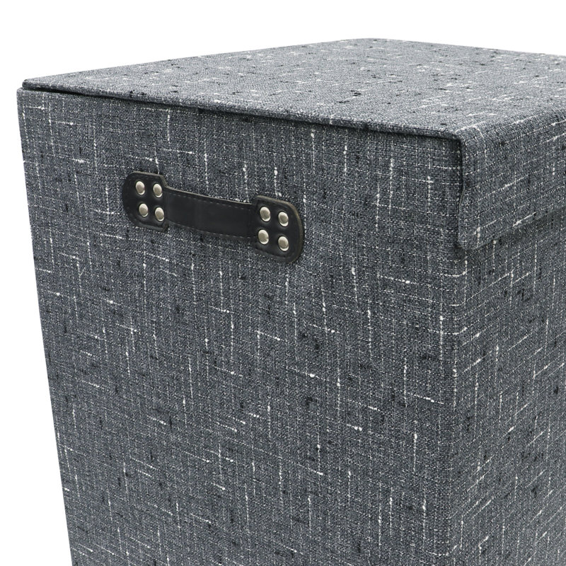 JVL Fabric Decorative Basket, Shadow